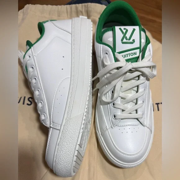 Authentic Louis Vuitton Charlie sneaker white & green